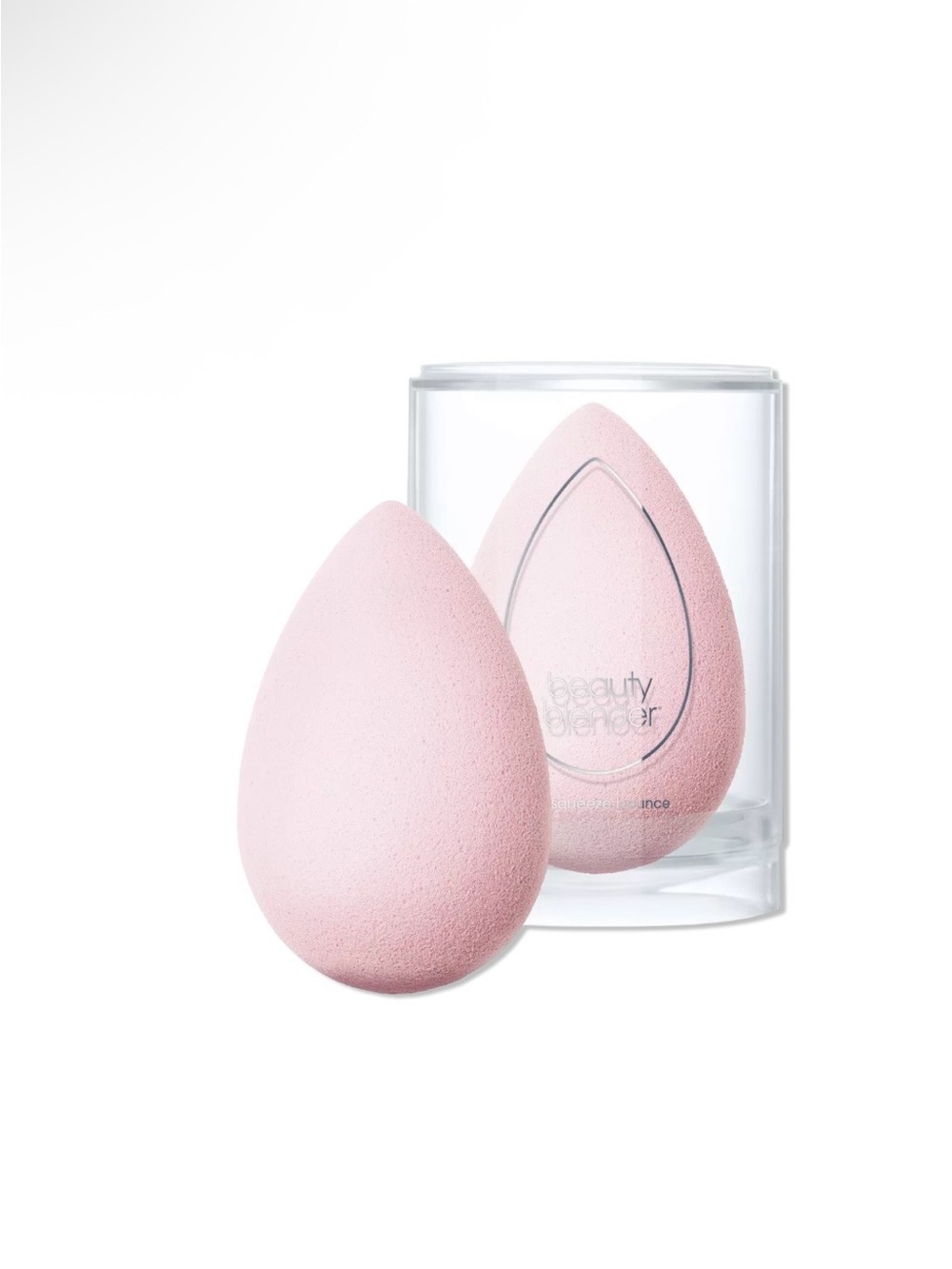 beautyblender Soft Pink Makeup Sponge in Clear Display Case